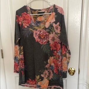 Floral Gray Women's Top